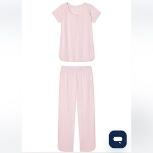 Soft Pink Striped Women's Pajama Set